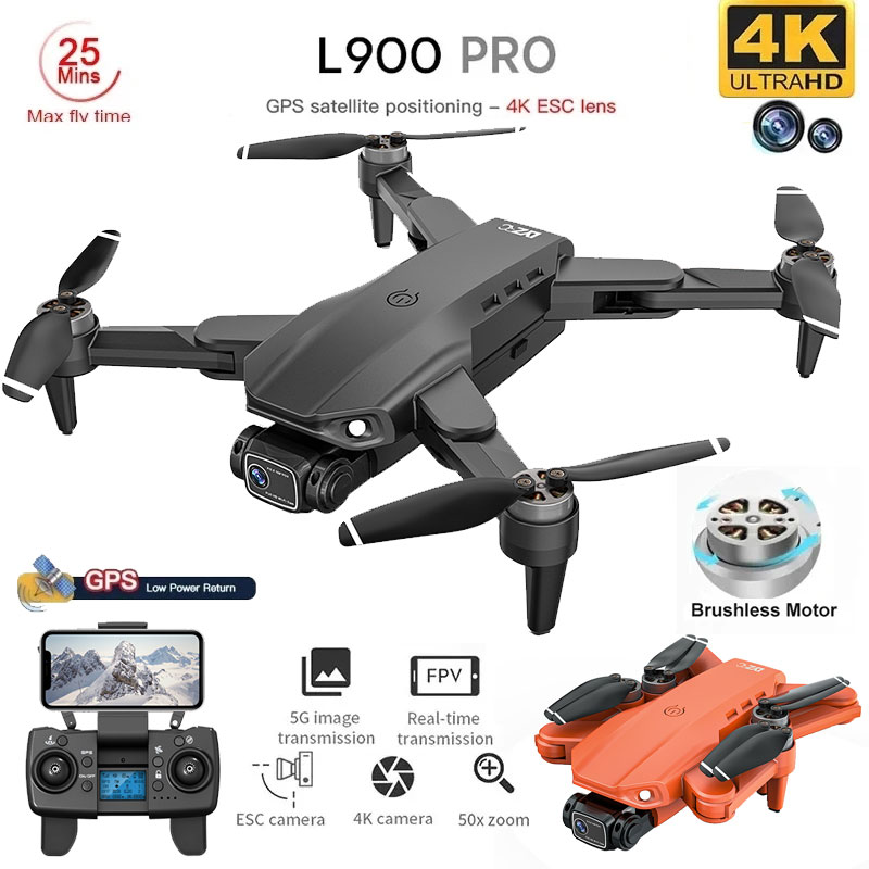 โดรน4K L900โปร GPS โดรน4K กล้อ - Drone Camera Night Vision บทวิจารณ์และราคา
